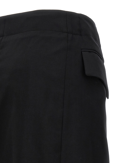 Shop Sacai Skort Pleats Overlapping Skirt Bermuda, Short Black