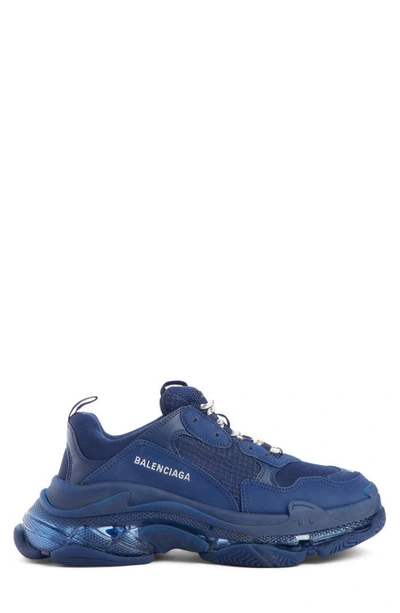 Shop Balenciaga Triple-s Air Retro Sneaker In Marine