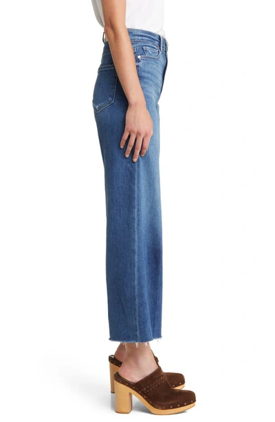 Shop Paige Anessa High Waist Raw Hem Wide Leg Jeans In Painterly Distressed