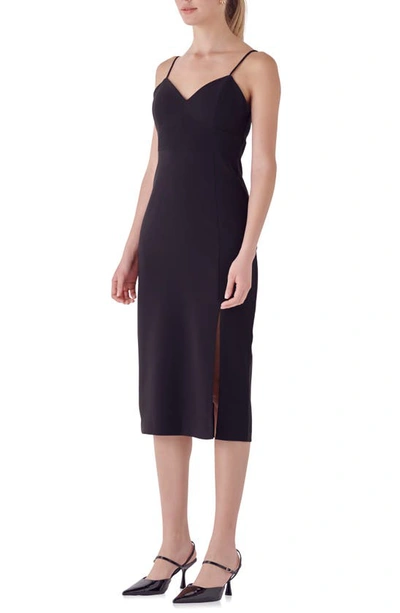 Endless Rose Women's Strappy Midi Pencil Dress In Black