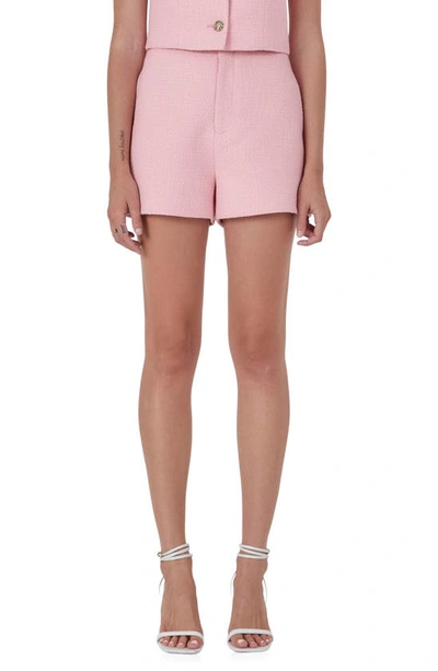 Shop Endless Rose Tweed Shorts In Pink