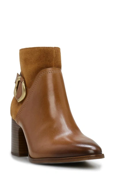 Shop Vince Camuto Evelanna Bootie In Golden Walnut