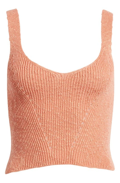 Shop Rip Curl Tropics Knit Crop Tank In Coral