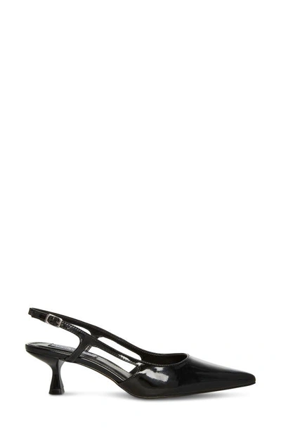 Shop Steve Madden Legaci Kitten Heel Pointed Toe Pump In Black Patent