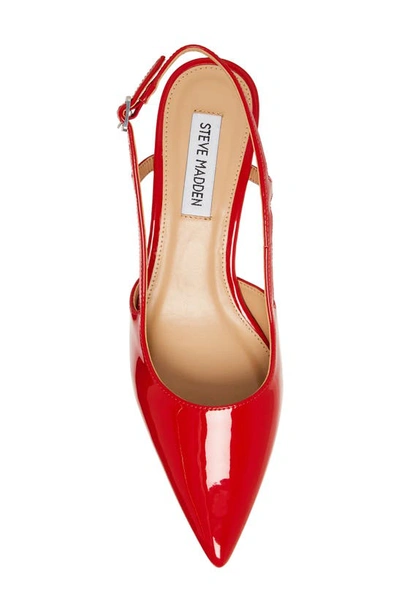 Shop Steve Madden Legaci Kitten Heel Pointed Toe Pump In Red Patent