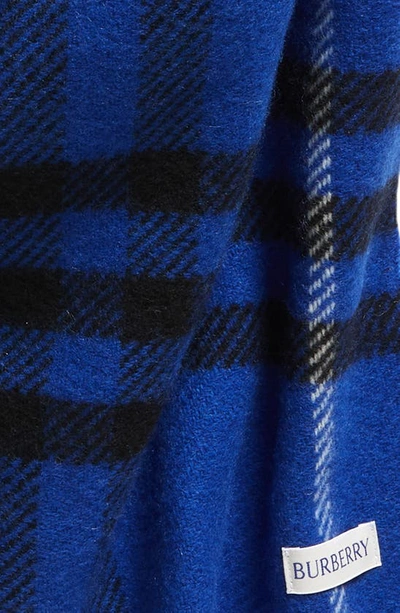 Shop Burberry Tartan Wool & Cashmere Scarf In Knight