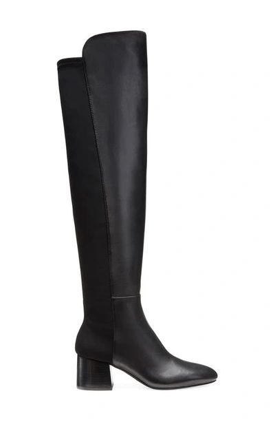 Stuart Weitzman Flare Block Heel Over The Knee Boot In Black