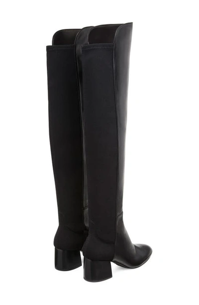 Stuart Weitzman Flare Block Heel Over The Knee Boot In Black