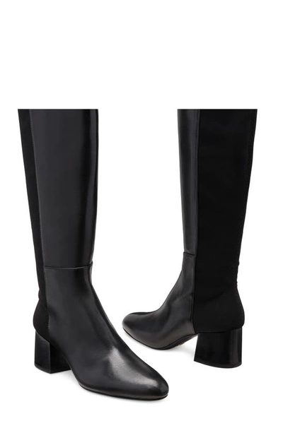 Stuart Weitzman Flare Block Heel Over The Knee Boot In Black