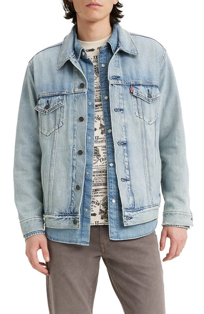 Shop Levi's Relaxed Fit Denim Trucker Jacket In Huron Waves