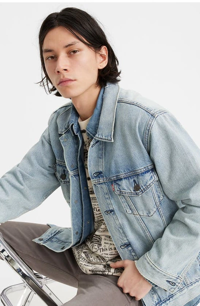 Shop Levi's Relaxed Fit Denim Trucker Jacket In Huron Waves