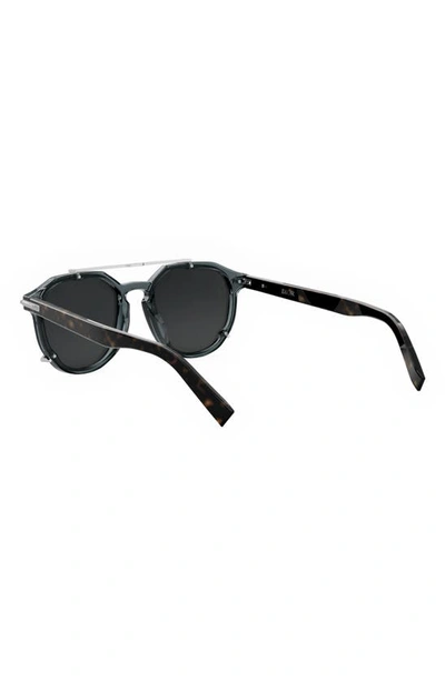 Shop Dior ‘blacksuit Ri 56mm Round Sunglasses In Grey / Smoke Polarized