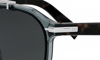 Shop Dior ‘blacksuit Ri 56mm Round Sunglasses In Grey / Smoke Polarized