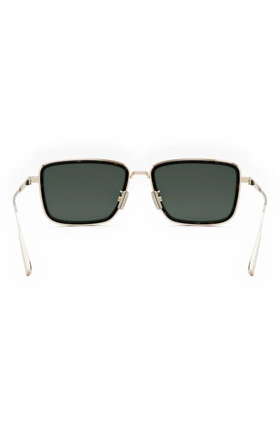 Shop Dior ‘blacksuit S9u 53mm Rectangular Sunglasses In Shiny Gold / Green