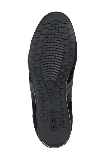 Shop Geox Wells Slip-on Sneaker In Black/ Dark Jeans
