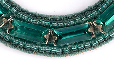 Shop Deepa Gurnani Genesis Crystal Drop Earrings In Emerald
