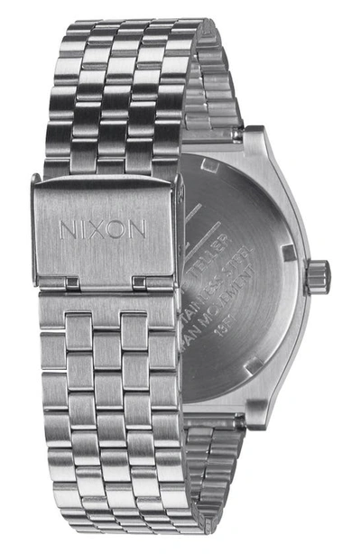 Shop Nixon The Time Teller Bracelet Watch, 37mm In All Silver