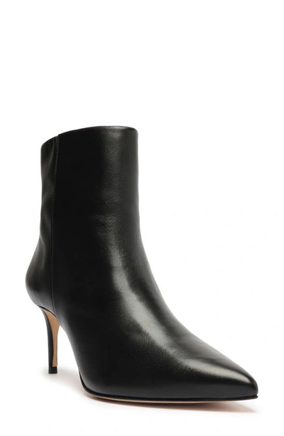 Shop Schutz Mikki Mid Pointed Toe Bootie In Black