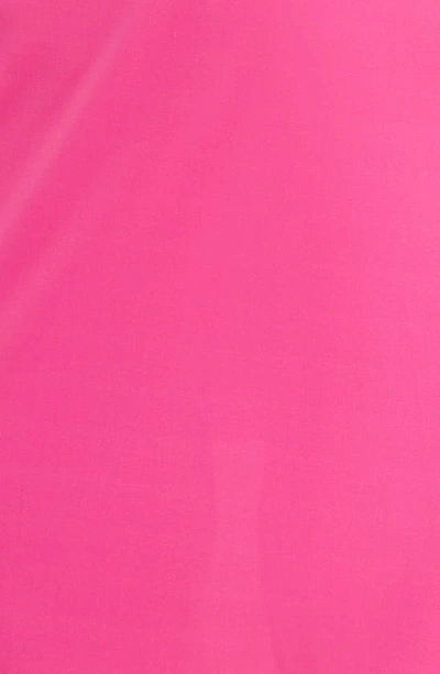 Shop Natori Enchant Lace Trim Chemise In Fiesta Pink W/ Black