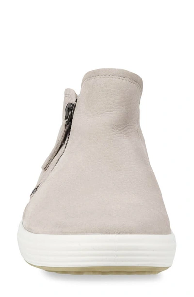 Shop Ecco Soft 7 Mid Top Zip Sneaker In Grey Rose
