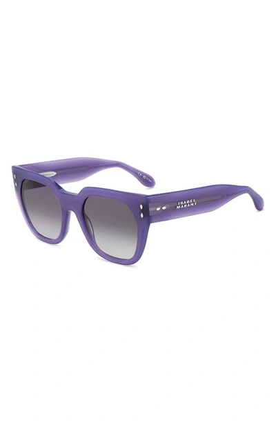 Shop Isabel Marant 53mm Cat Eye Sunglasses In Lilac/ Grey Shaded