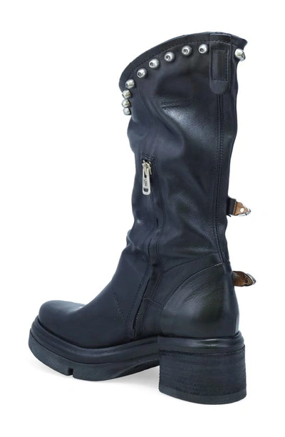 Shop As98 Easton Studded Boot In Distressed Black
