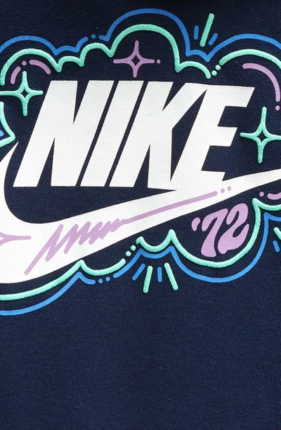 Shop Nike Kids' Futura Logo Graphic Hoodie In Midnight Navy