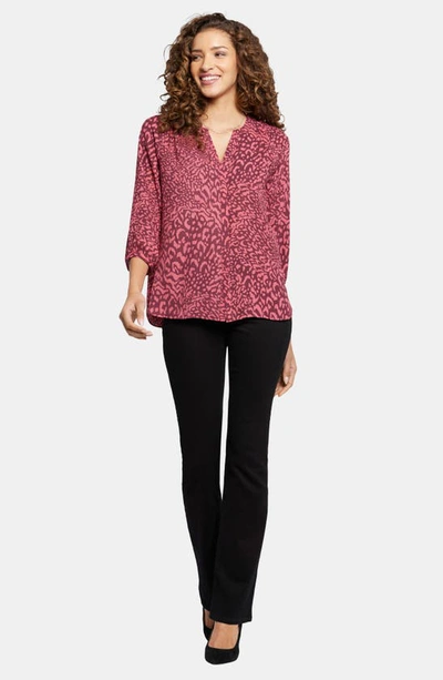 Shop Nydj High-low Crepe Blouse In Harlowton