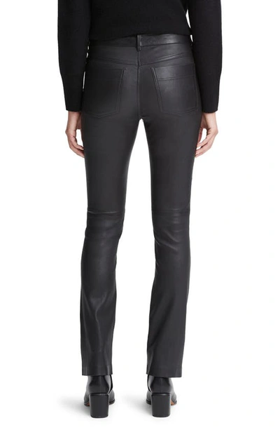 Shop Vince Stretch Bootcut Leather Pants In Black