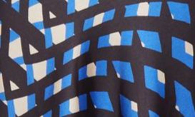 Shop Staud Cubism Print Maxi Dress In Painted Argyle/ Black