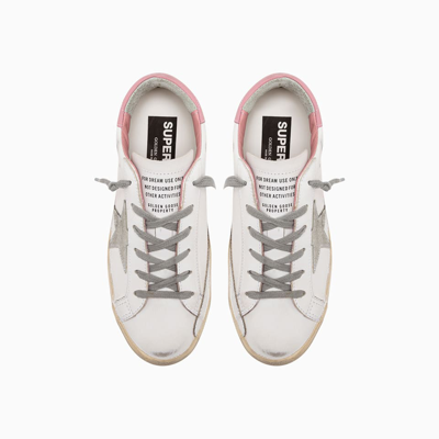 Shop Golden Goose Super Star Leather Sneakers In 10914