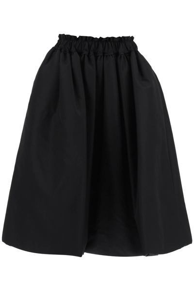 Shop Simone Rocha Padded Taffeta Midi Skirt In Black (black)