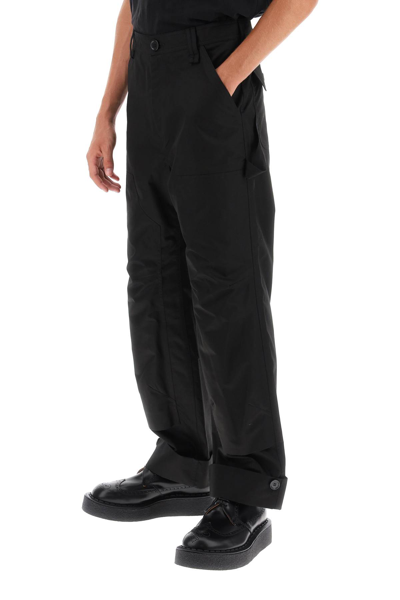 Shop Simone Rocha Workwear Twill Pants In Black (black)