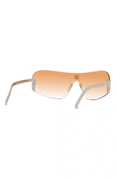 Shop Givenchy Polarized Shield Sunglasses In Shiny Palladium
