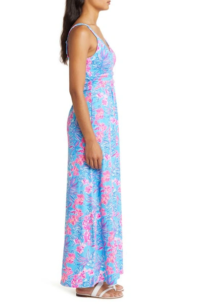 Shop Lilly Pulitzer Blake Knit Maxi Dress In Cumulus Blue Orchid Oasis