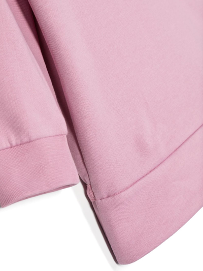 Shop Moncler Pink Cotton Hoodie Dress In Rosa