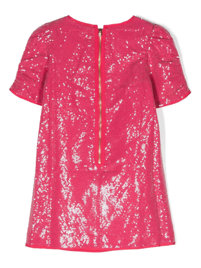 Shop Marc Jacobs Pink Sequinned Dress In Rosa