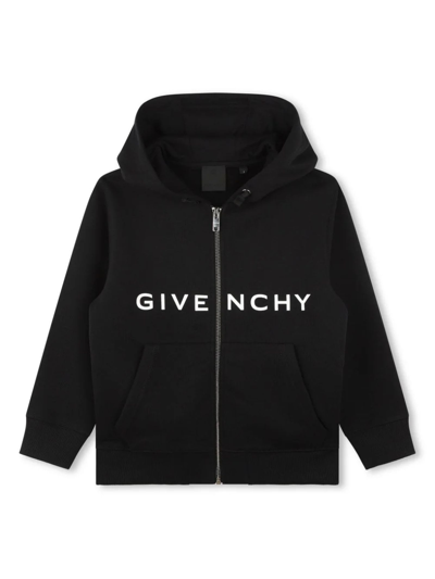 Shop Givenchy Black Cotton Hoodie In Nero