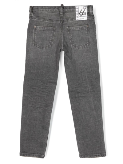 Shop Dsquared2 Ash Grey Stretch-cotton Denim Jeans In Grigio