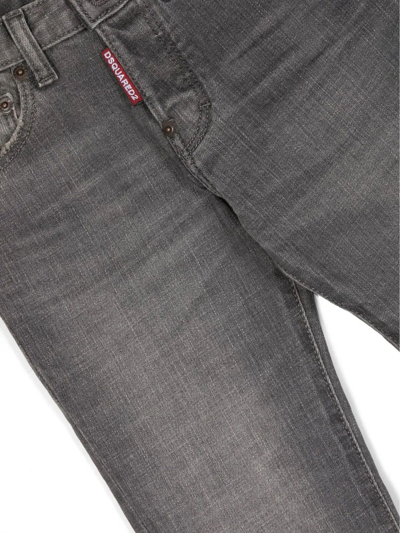 Shop Dsquared2 Ash Grey Stretch-cotton Denim Jeans In Grigio