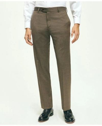 Shop Brooks Brothers Traditional Fit Wool 1818 Dress Pants | Brown | Size 42 34