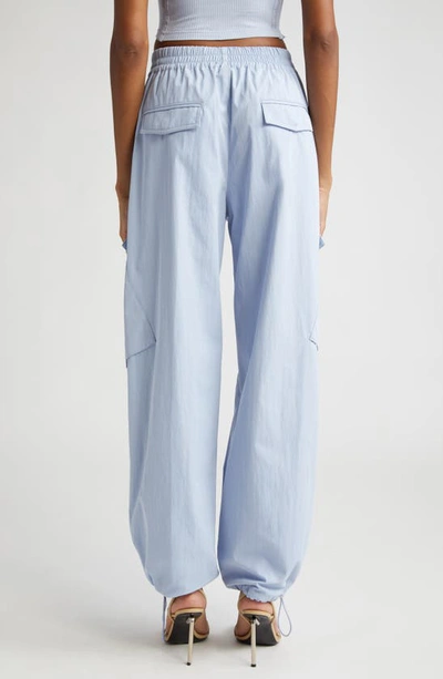 Shop Dion Lee Snap Cotton Blend Cargo Pants In Glacier