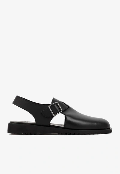 Shop Paraboot Adriatic Slingback Flat Sandals In Black