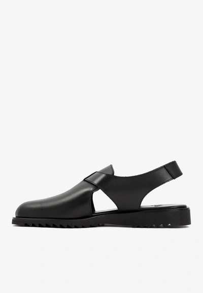 Shop Paraboot Adriatic Slingback Flat Sandals In Black
