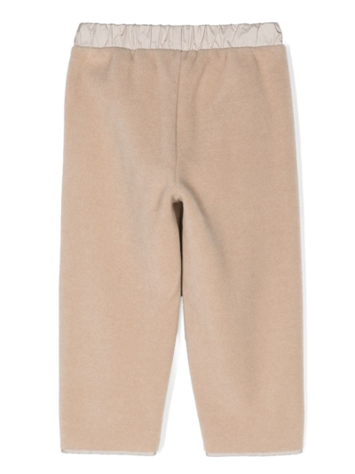 Shop Il Gufo Elasticated-waistband Straight-leg Trousers In Brown