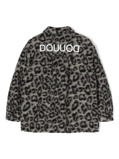 Shop Douuod Leopard-print Shirt Jacket In Neutrals