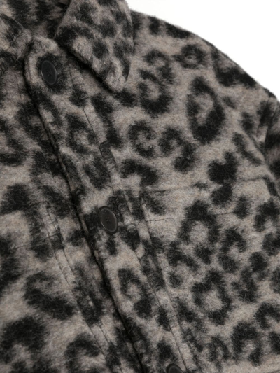 Shop Douuod Leopard-print Shirt Jacket In Neutrals