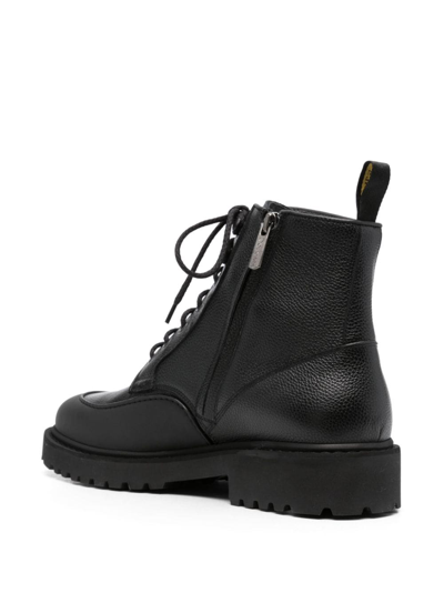 Shop Doucal's Lace-up Ankle Boots In Black
