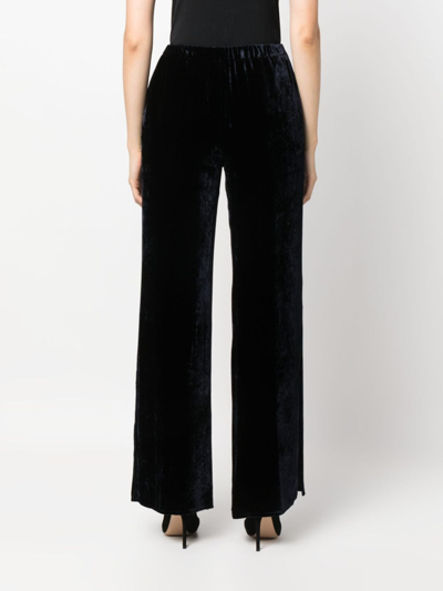 Shop Antonelli Velvet Elasticated-waistband Trousers In Blue