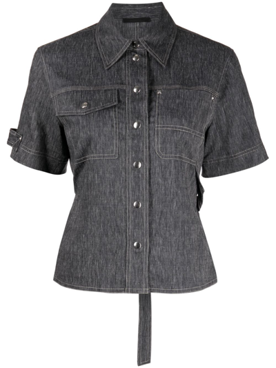 Shop Helmut Lang Utility Short-sleeve Shirt In Grey